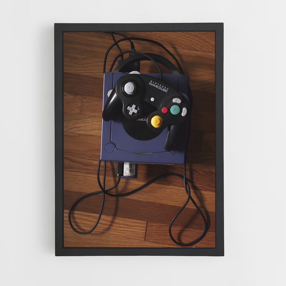 Poster Manette Nostalgique – affiche Consoles (vue 2)
